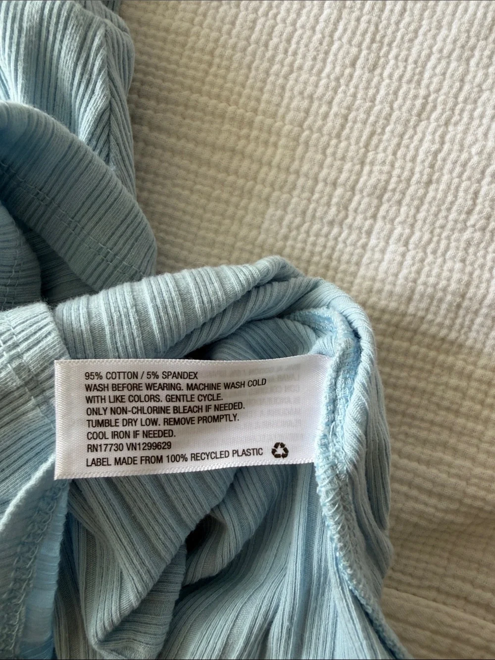 art class Light Blue Ribbed Button-Front Knit Dress